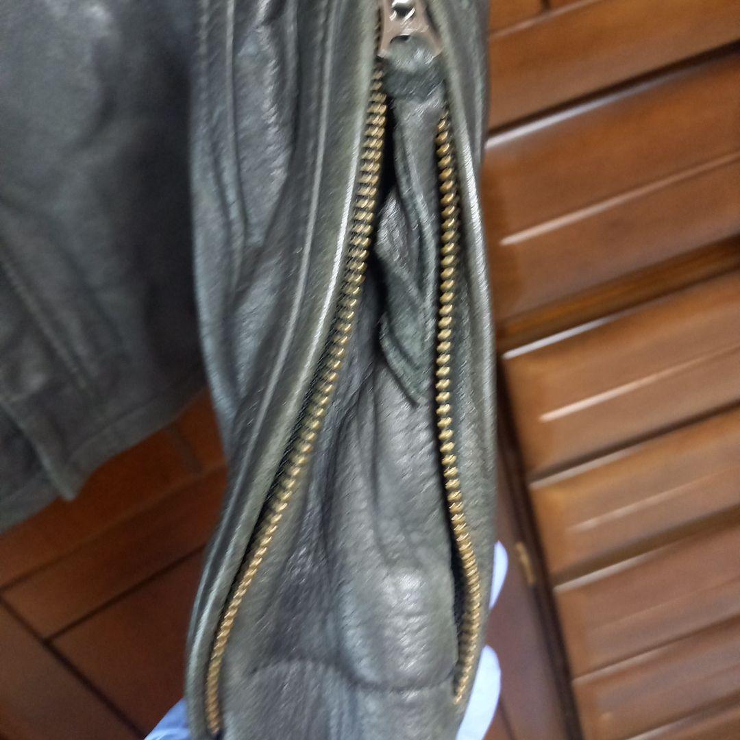 Schott ブラックレザーライダースジャケット M