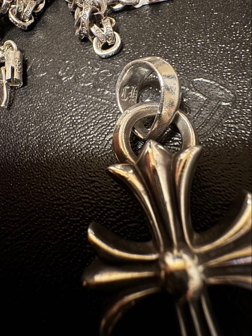 クロムハーツスモールクロスベイルwithベイルペーパーチェーン18インチ