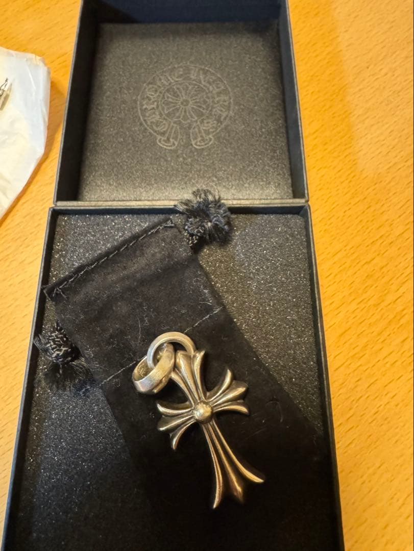 クロムハーツスモールクロスベイルwithベイルペーパーチェーン18インチ