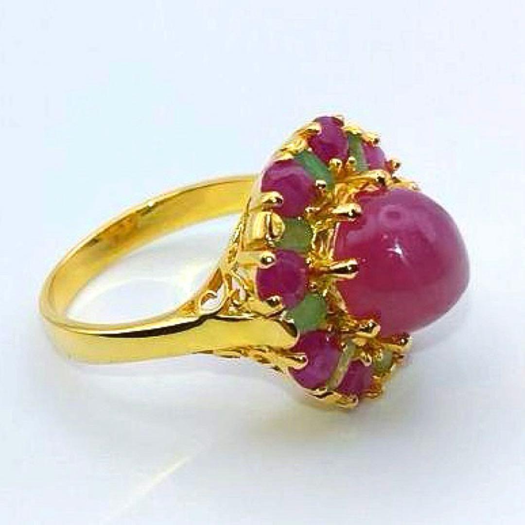 B*s様 Bas ルビー エメラルド SV925 14kYG フラワーモチ