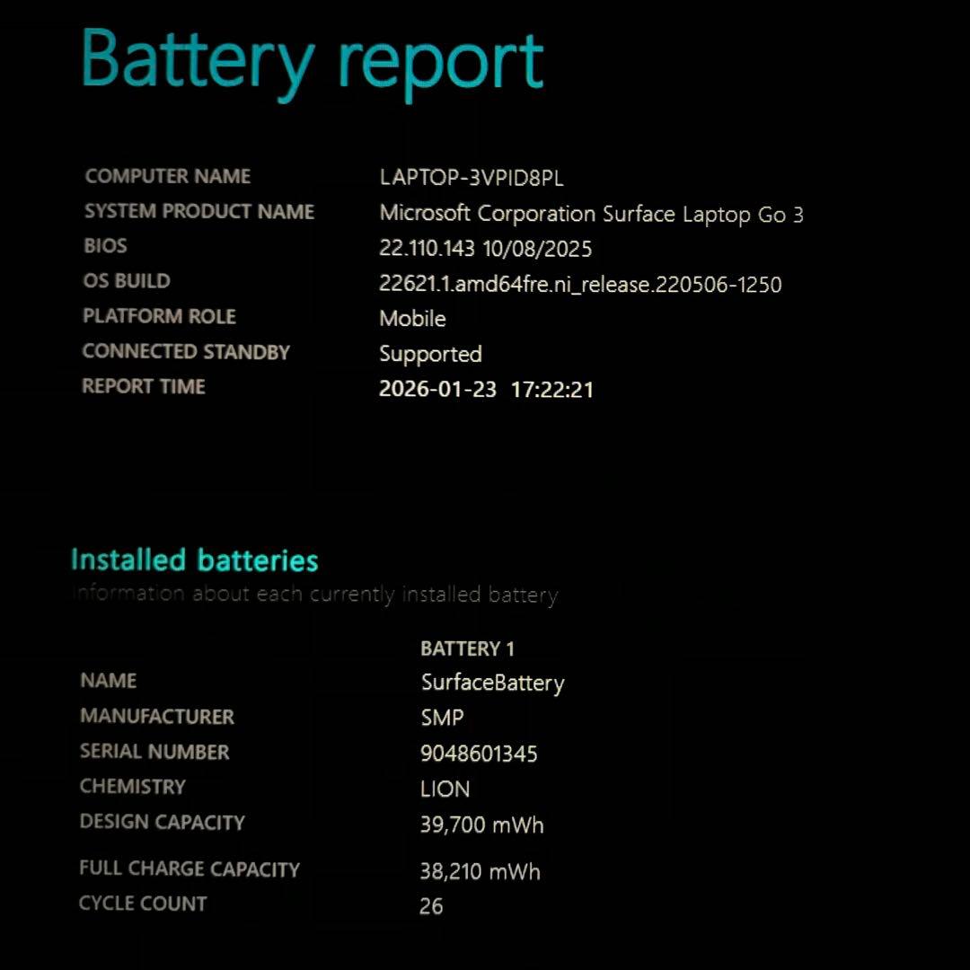 【準新品】 Surface Laptop Go3 16G/512G Office