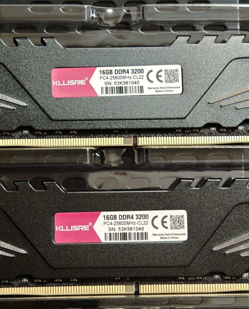 【新品未使用】Kllisre デスクトップDDR4メモリ16GB×2(32GB)