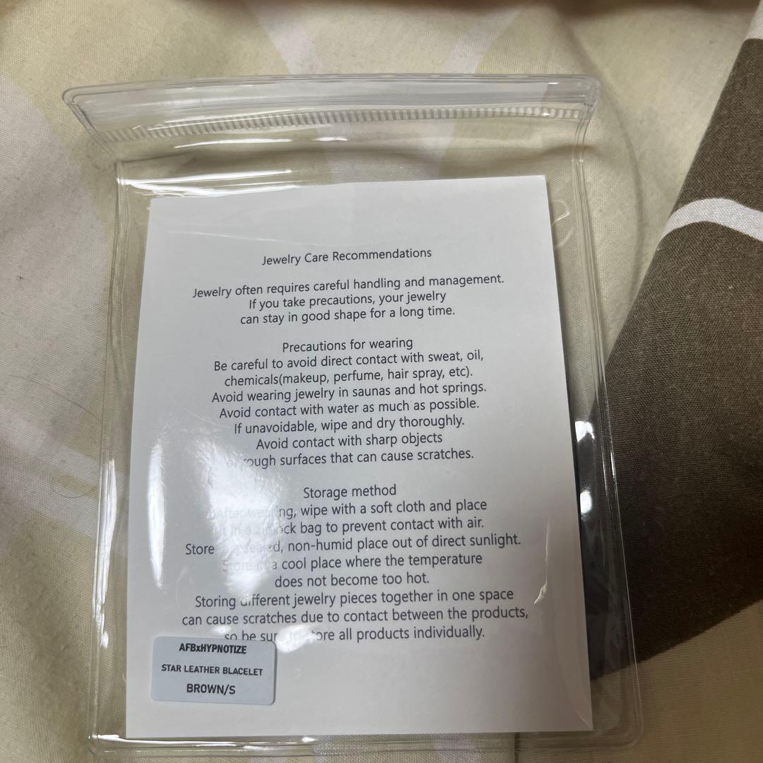 アクセサリー AFB STAR LEATHER BLACELET red