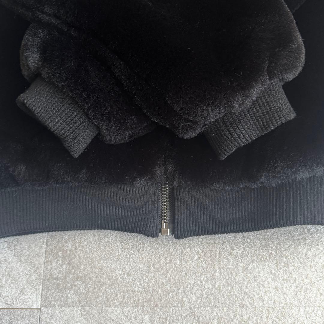 ZARA ザラ フェイクファー ジャケット 黒 防寒 アウター