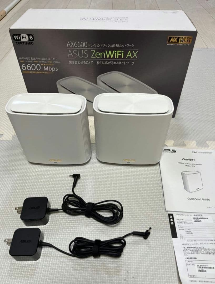 ASUS ZenWiFi AX AX6600(XT8) 2台セット