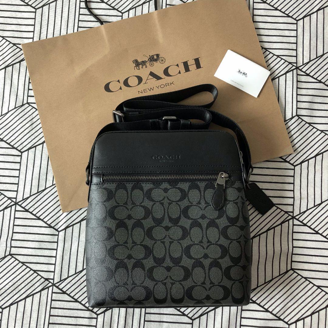 COACHコーチバッグ F73336 ブラック ショルダーバッグメンズバッグ