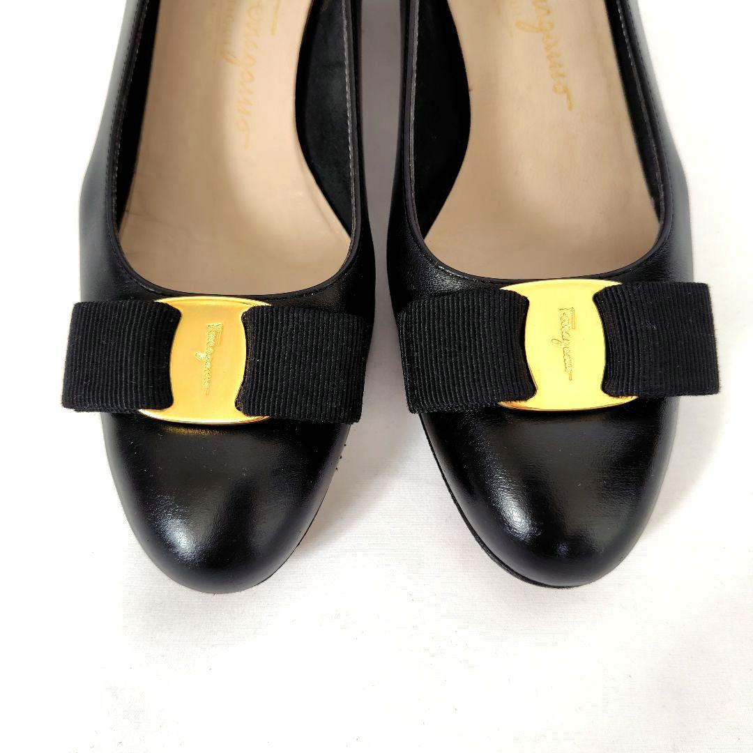 ✨️腕利き職人のリペア済✨️良品❤【フェラガモ】ヴァラ パンプス 黒