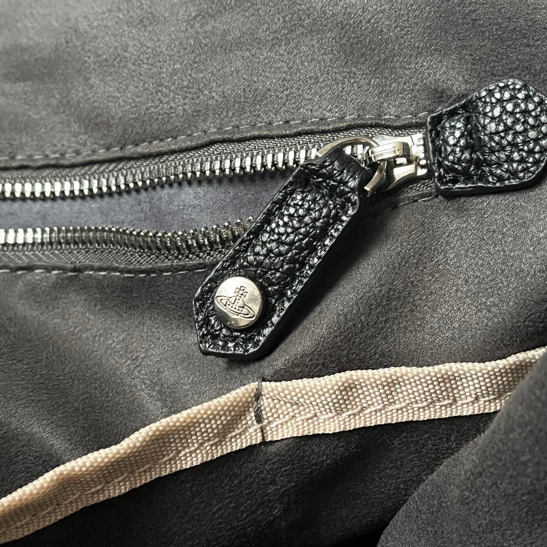 ヴィヴィアンウエストウッド　トートバッグ　ハミルトン　オーブ　レザー　ブラック