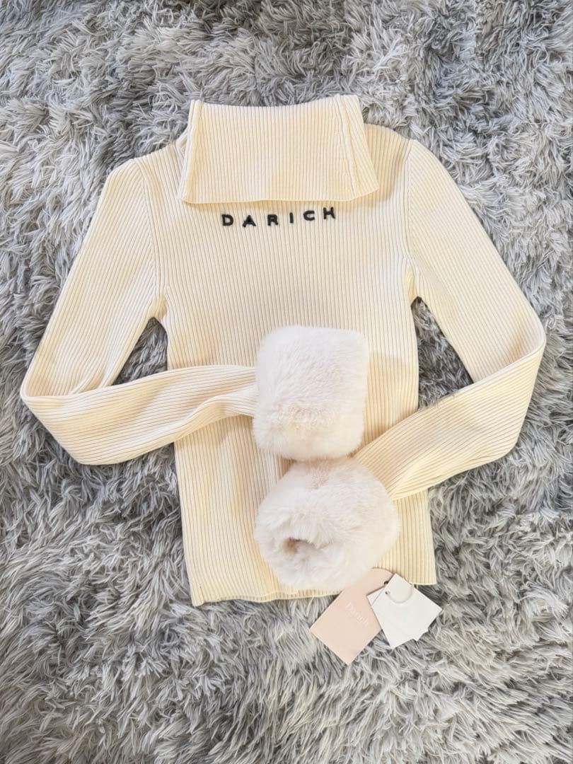 スムースファーリブニットトップス darich