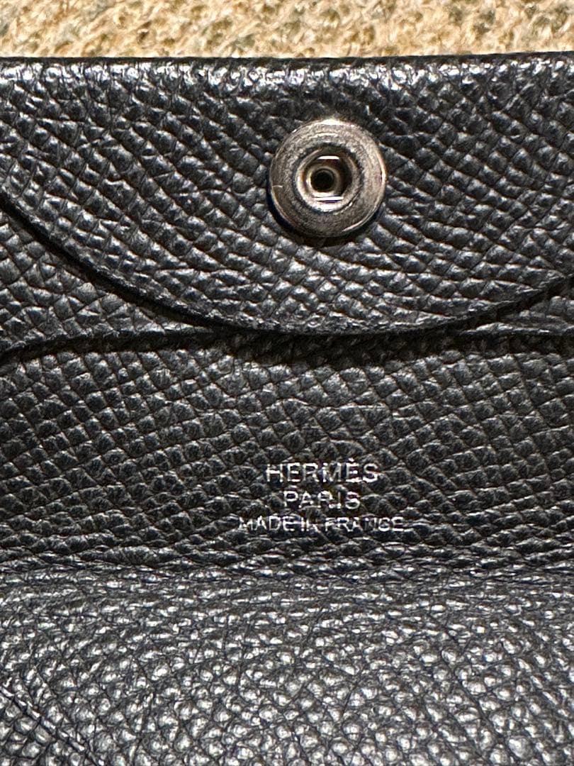 HERMES エルメス　バスティア　ケース　ブラック　ノアール　黒