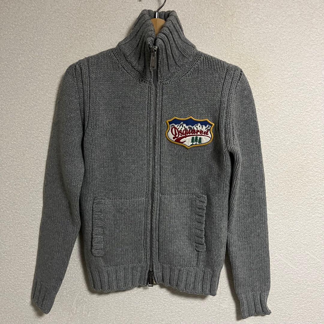 ディースクエアード DSQUARED2 ドライバーズニット S グレー