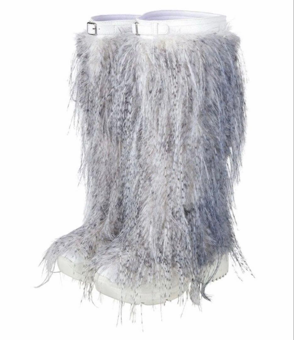 YELLO LONG BOOTS husky ファー ブーツ y2k 00s