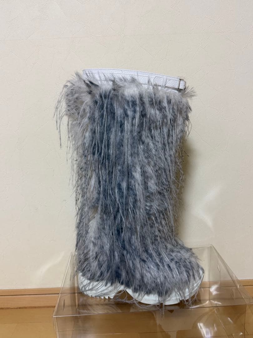 YELLO LONG BOOTS husky ファー ブーツ y2k 00s