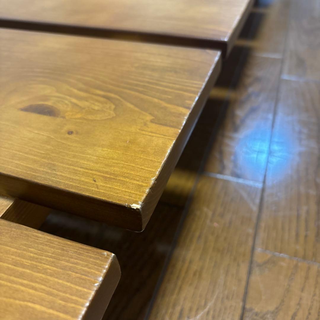 北欧ローベッドフレーム　セミダブル　簡単組立　高さ調節可17cm又は22cm