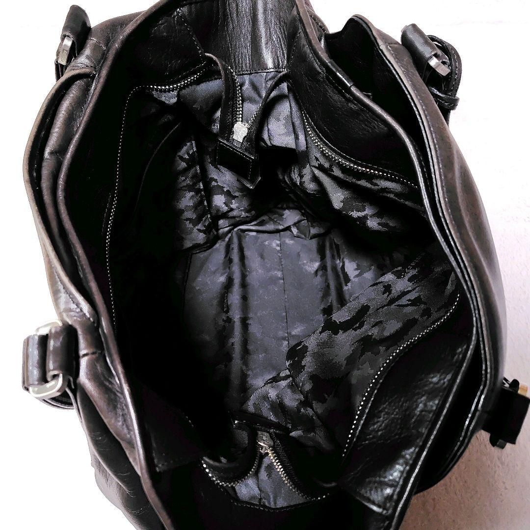 アニアリ　トートバッグ　ダークブラウン　レザー　肩がけ　2way　チャーム