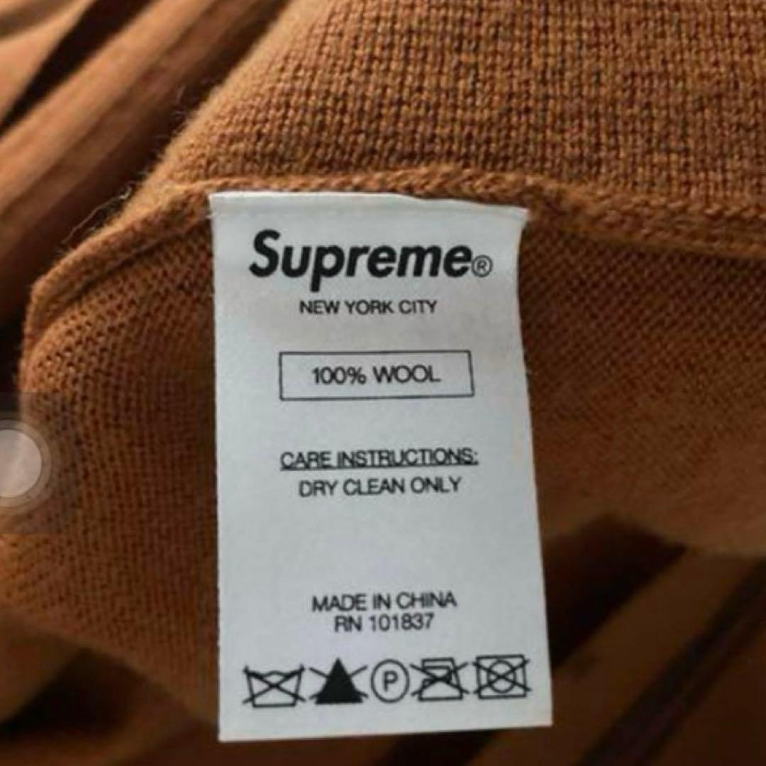 トップス supreme STRIPED POLO SWEATER (M)