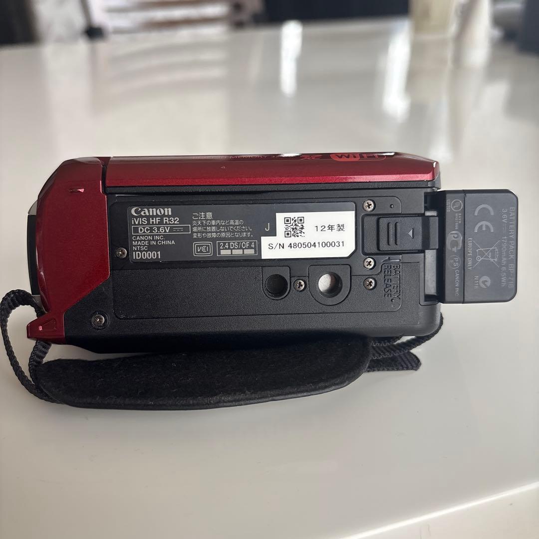 Canon ivis HF R32 ハンディビデオカメラ　レッド　動作確認済み