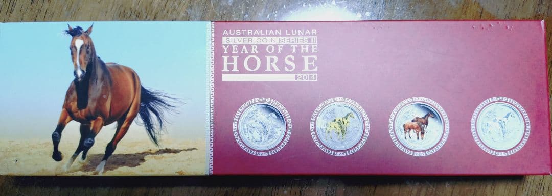 Perth Mint Year of the Horse2014 銀貨 4枚