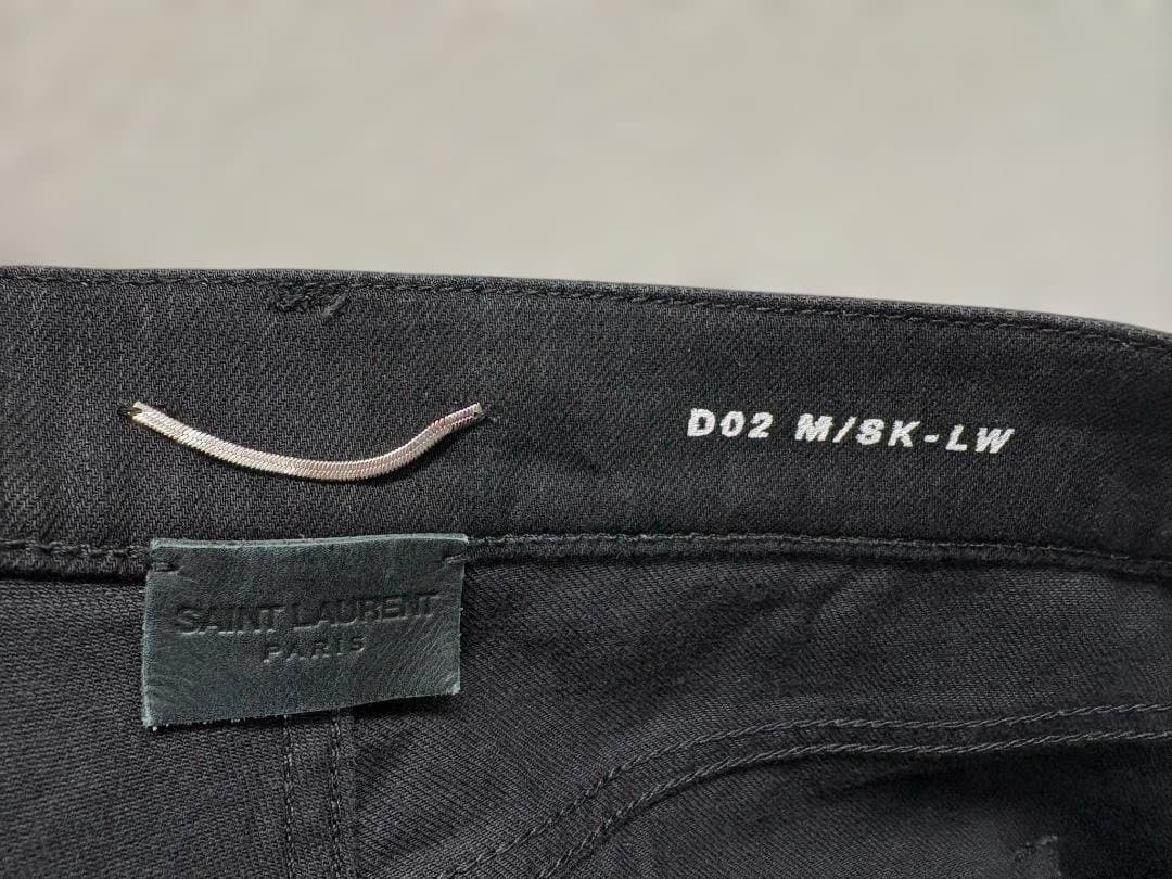サンローランSAINT LAURENTブラックスキニーデニムパンツA2626