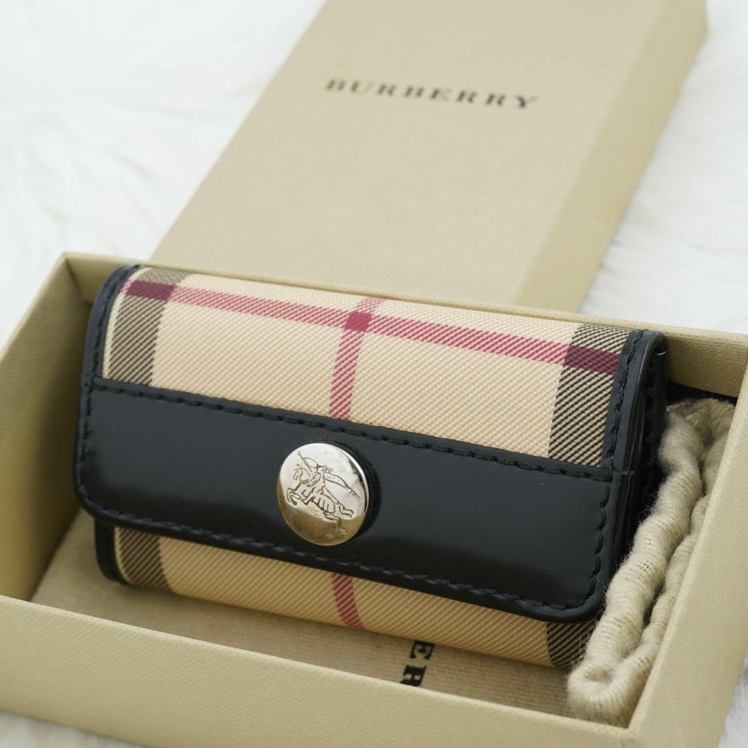 未使用品　箱付き　BURBERRY LONDON キーケース　ノバチェック　希少