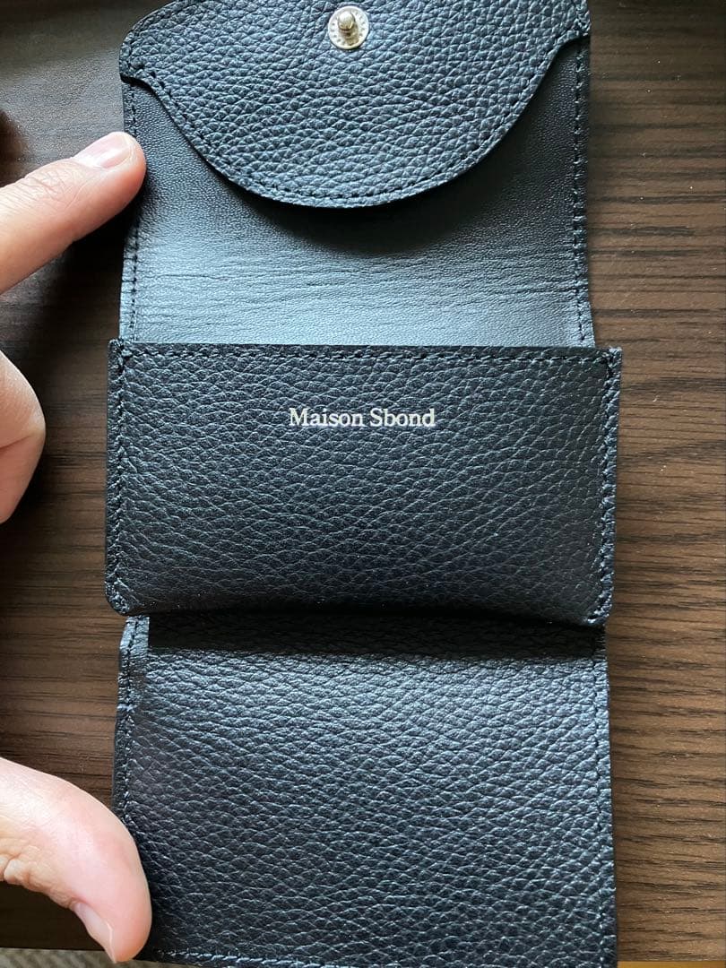 メゾンエスボンド Maison Shond 黒 レザー　財布