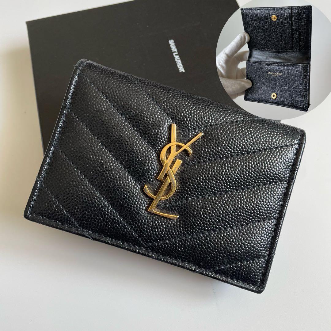 【極美品】サンローラン 名刺入れ カードケース モノグラム 黒 596323