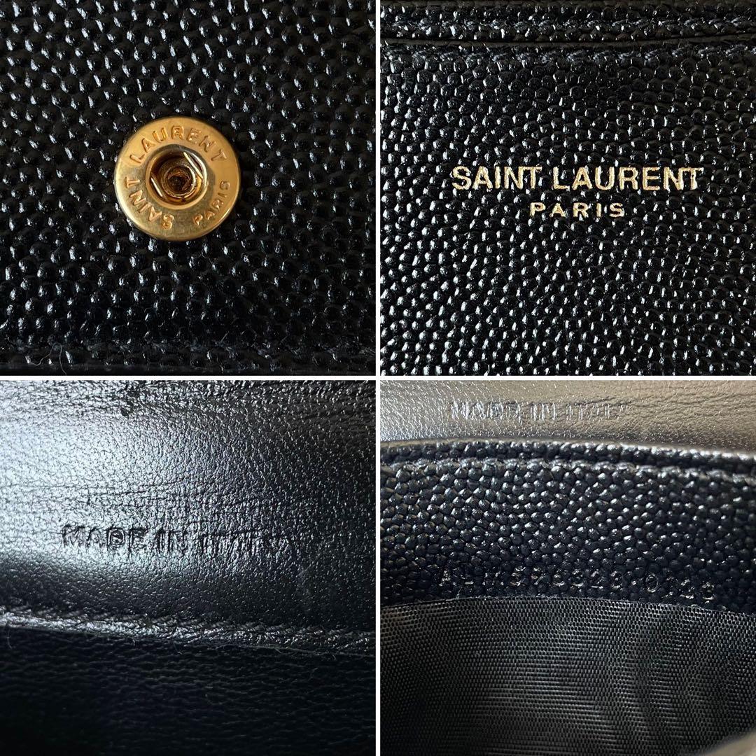 【極美品】サンローラン 名刺入れ カードケース モノグラム 黒 596323