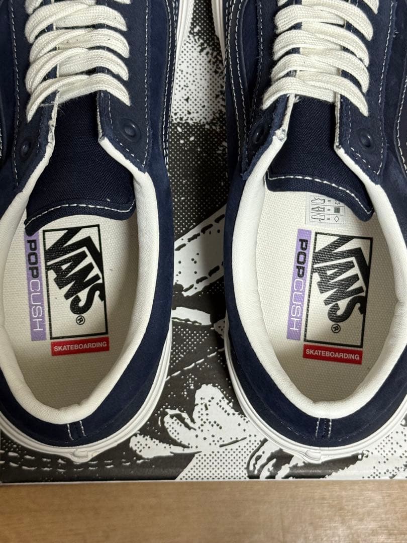 ヴァンズ スケート オールド スクール ポップ クッシュ ネイビー 29cm