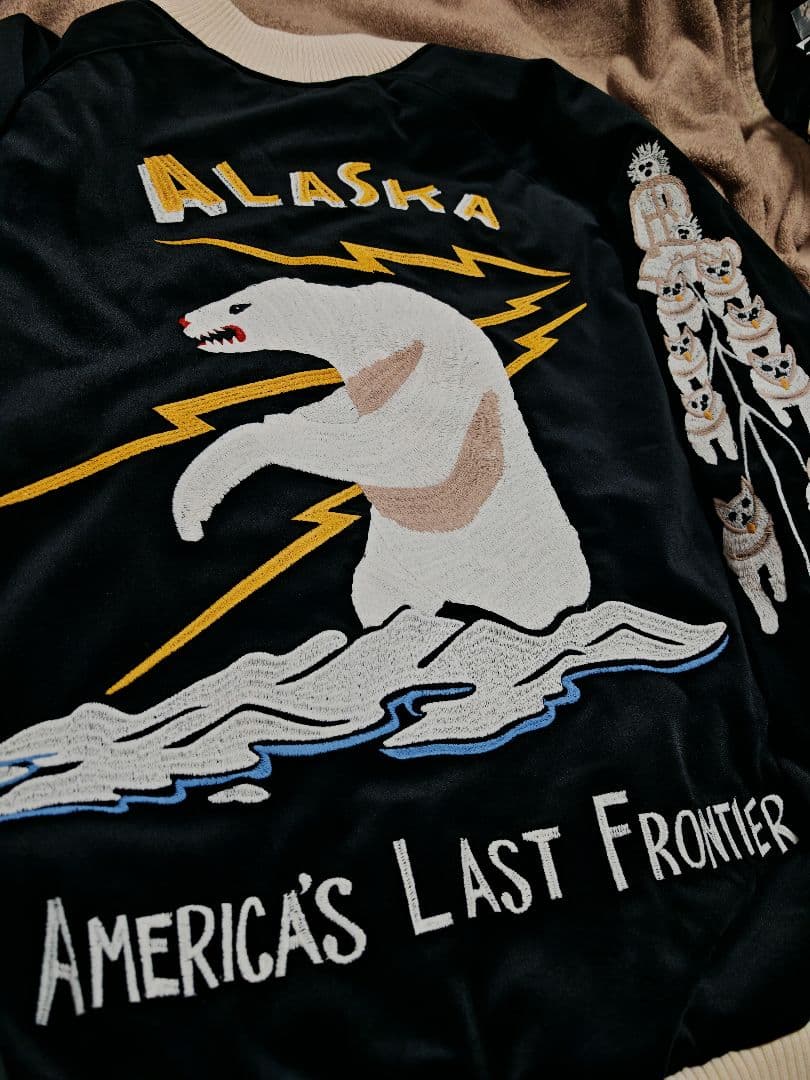 HOUSTON USA アラスカ 日本限定 別珍 スカジャン unisex