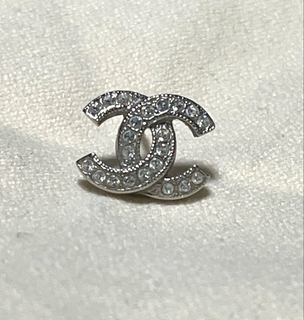 正規品 シャネル ピアス 片耳 ココマーク シルバー F20V ラインストーン