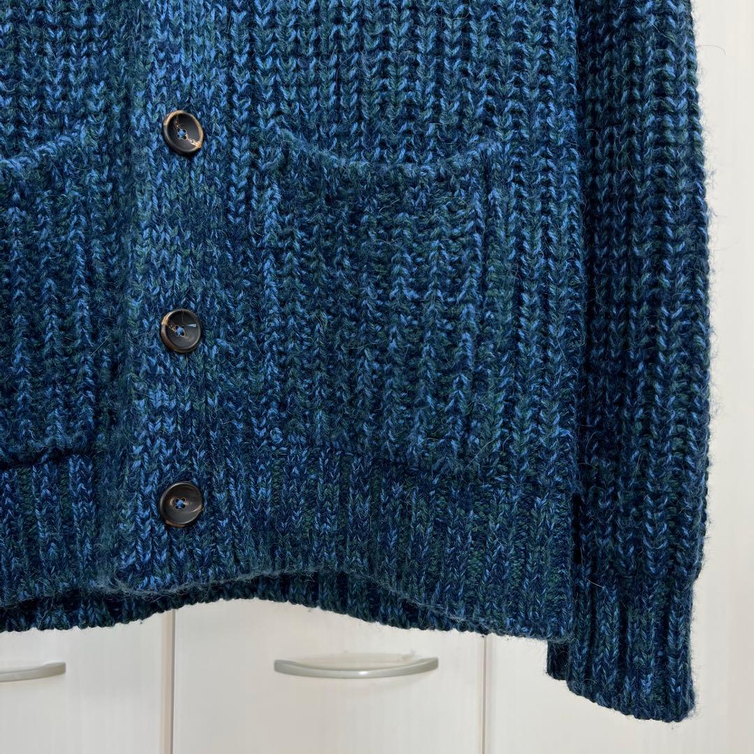 Drumohr ハイネック ローゲージ アルパカウール セーター カーディガン