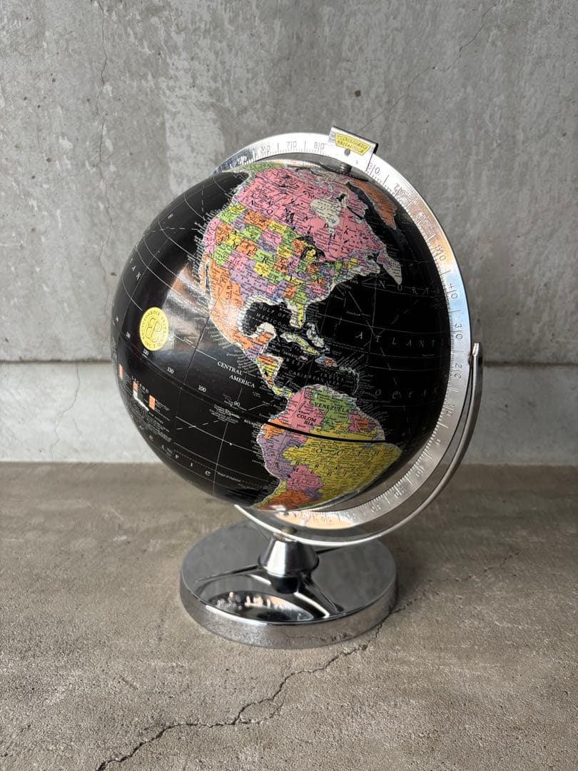 60s 70s 地球儀 黒 ブラックオーシャン REPLOGLE社 ヴィンテージ