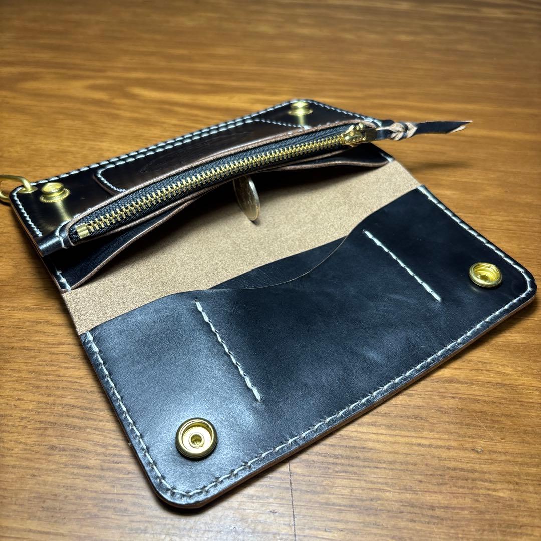 ラムショベ　2層ロング　フリーポケット付き　糸 ホワイト