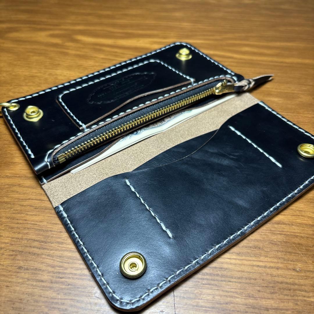 ラムショベ　2層ロング　フリーポケット付き　糸 ホワイト