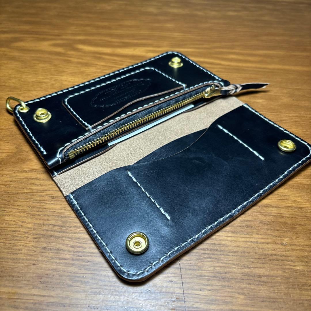 ラムショベ　2層ロング　フリーポケット付き　糸 ホワイト