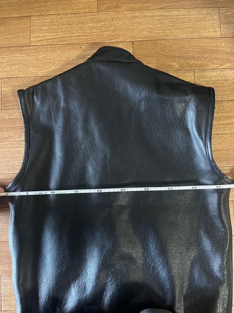 heavy 水牛革 レザーベスト 38 本革 バッファローレザー バイカー