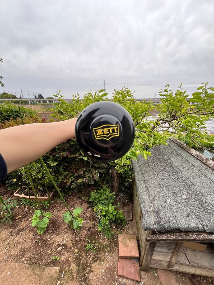 美品ゼット 軟式用バット ブラックキャノンMAX ケース付きです！