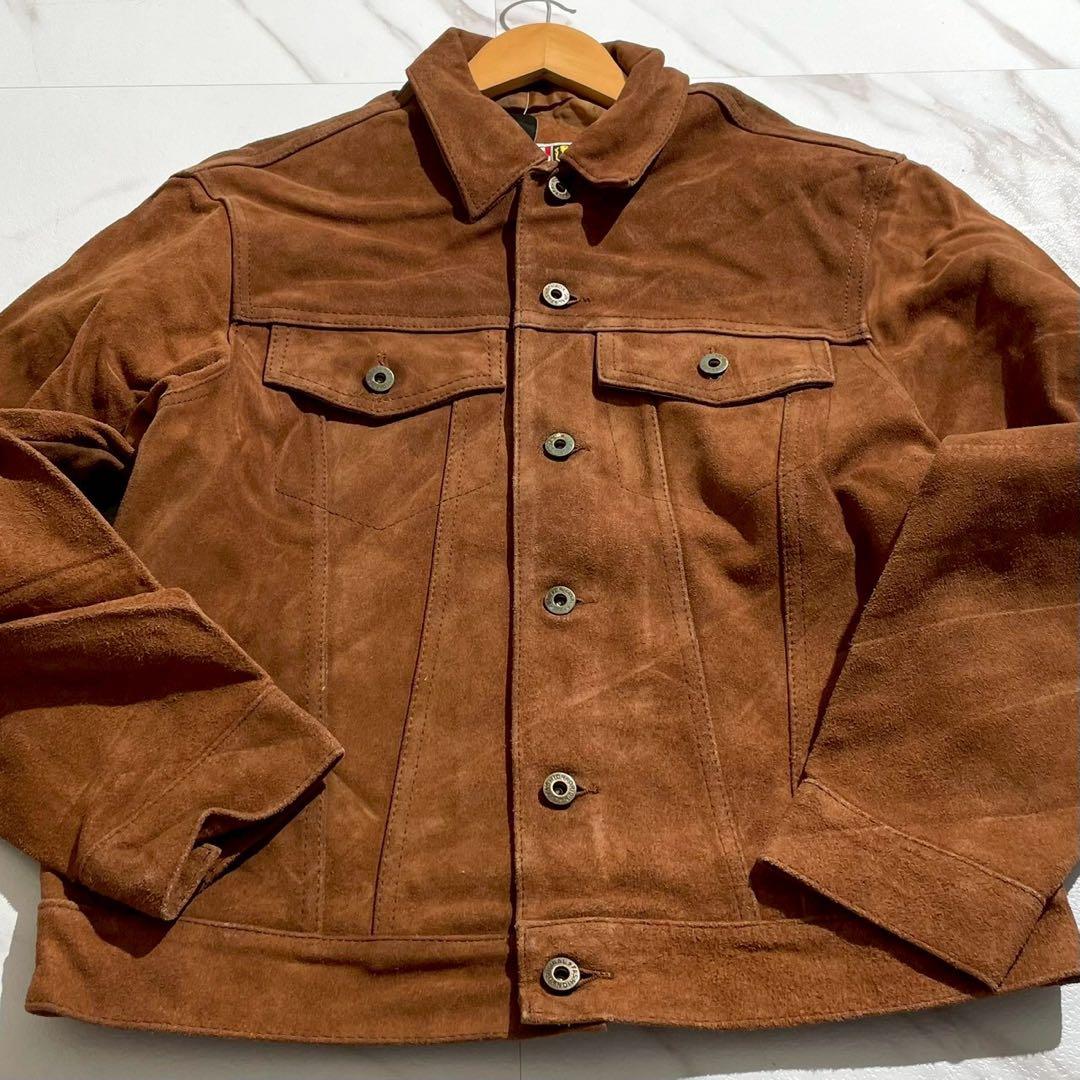 【未使用◦タグ付き✨】Alpenrose レザージャケット スウェード 茶 L
