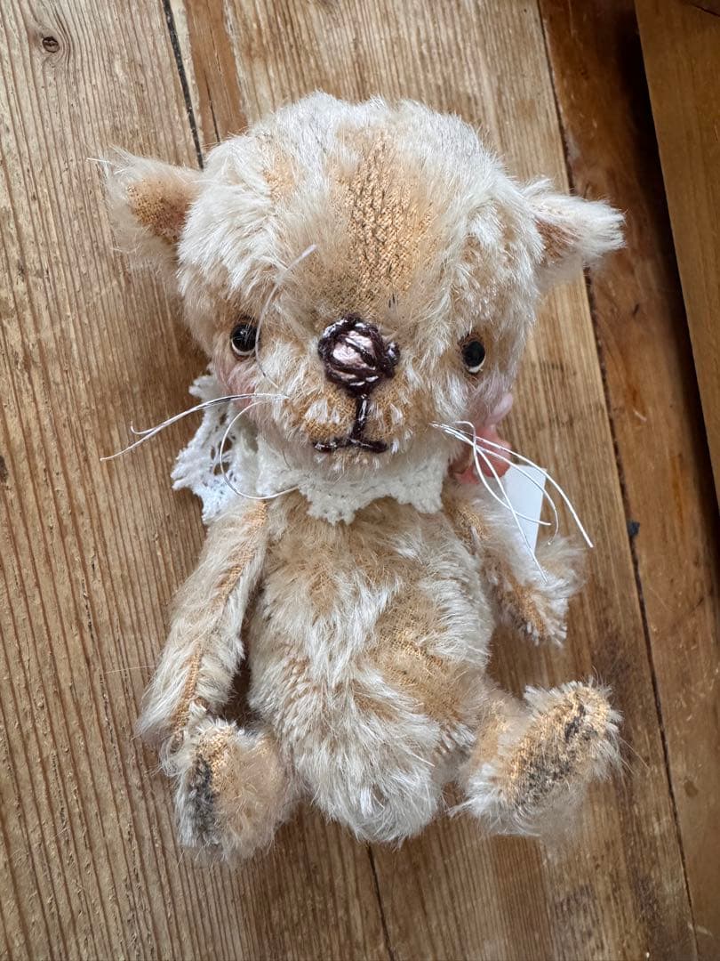 ハンドメイド作家hacodecoさん　猫ネコ&ネズミちゃんアンティークドール