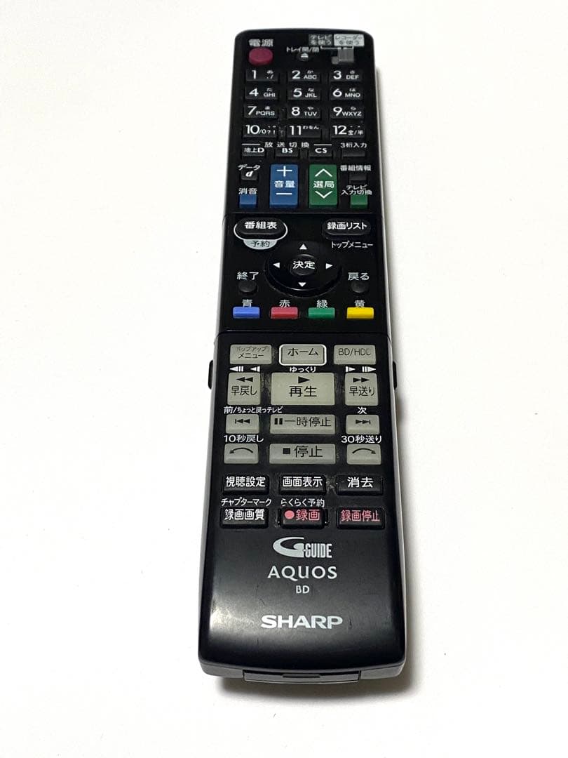 SHARP BD用リモコン GB066PA 動作品