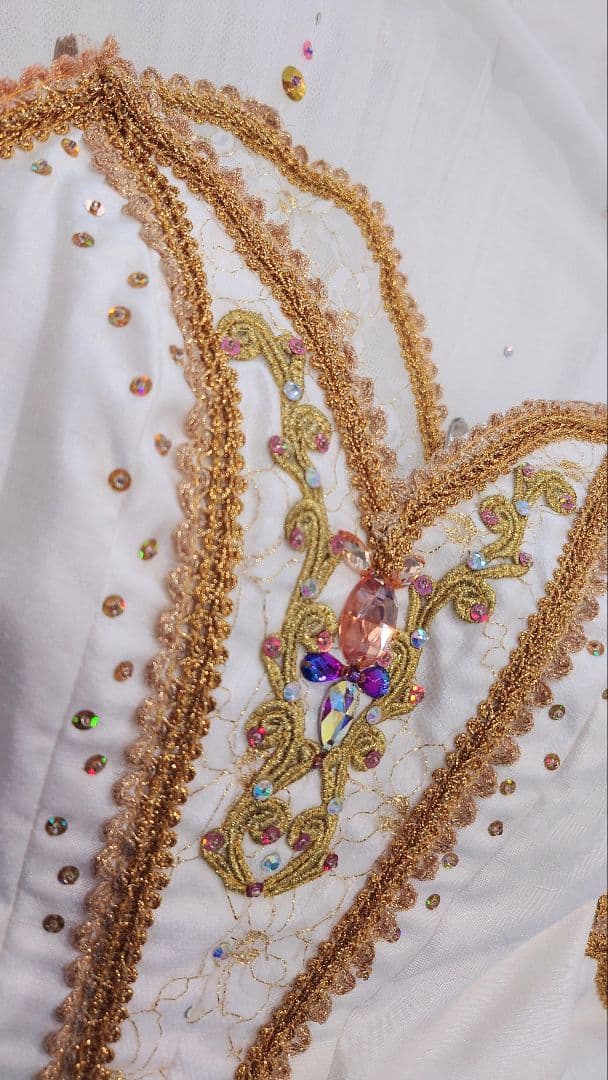 オーロラ姫・ライモンダ チャコット・バレエ衣裳・袖飾り付き・美品 Ｍサイズ