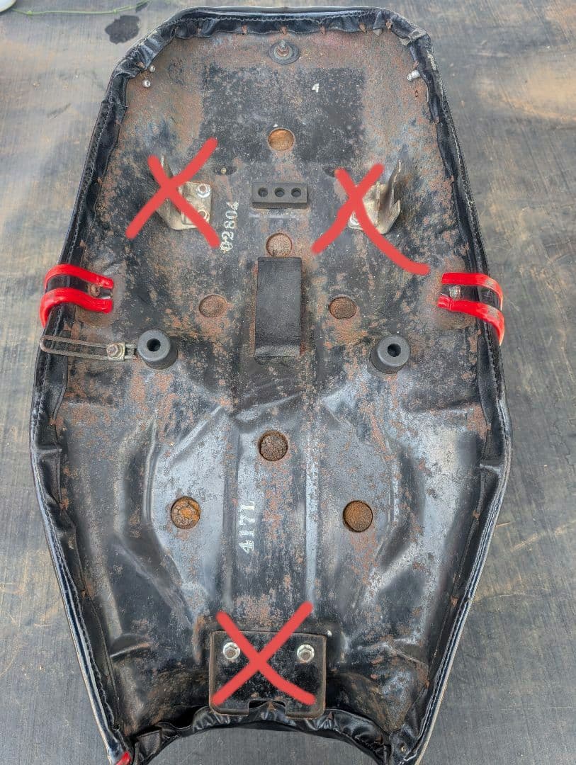 CB250T CB400T ホーク2 バブ三段シート