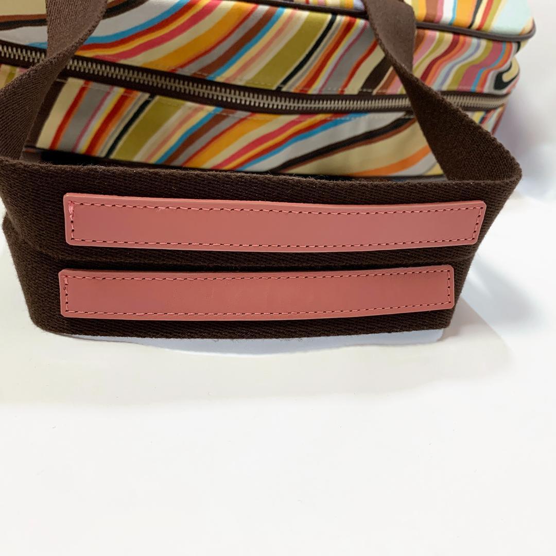 【極美品】Paul Smith ボストンバッグ マルチカラーストライプ 大容量