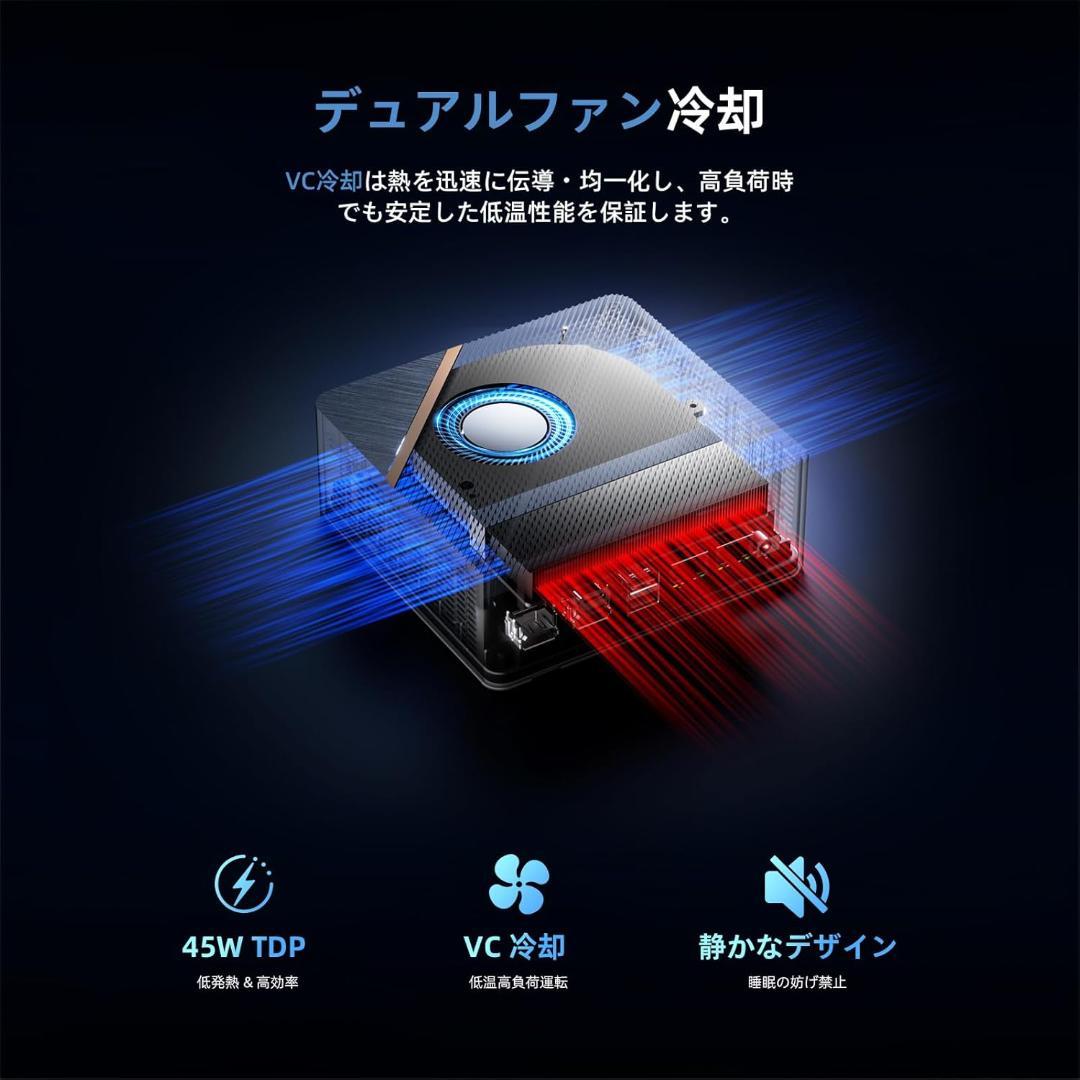 ミニPC AMD Ryzen 7 8845HS 8コア16スレッド