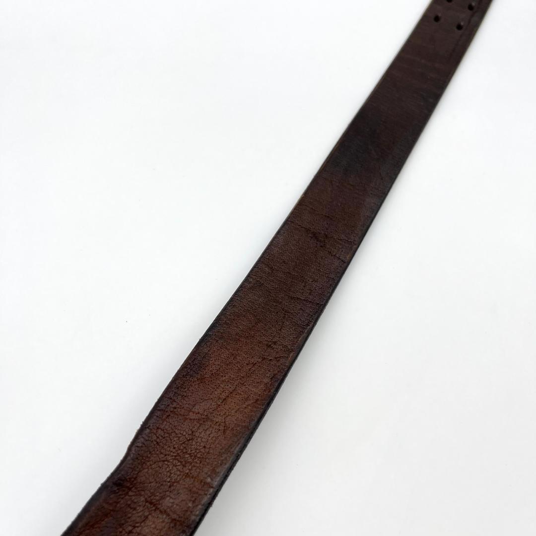 ヴィンテージワークス ベルト シルバーバックル ブラウン 茶 本革 レザー