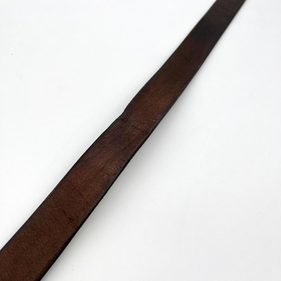 ヴィンテージワークス ベルト シルバーバックル ブラウン 茶 本革 レザー