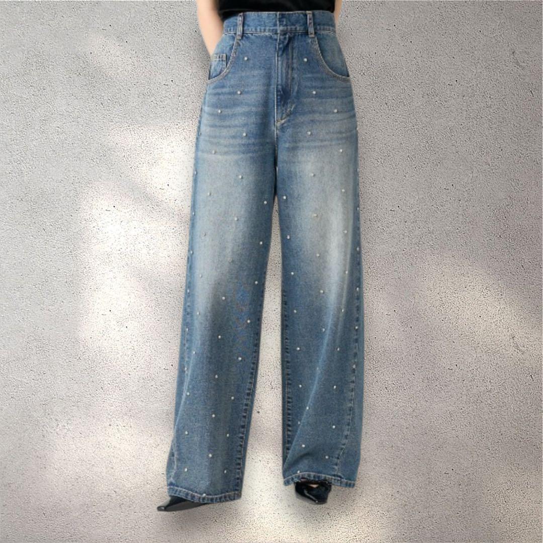 FRAY I.D ハイウエストワイドビジュー　デニムパンツ　サイズ1