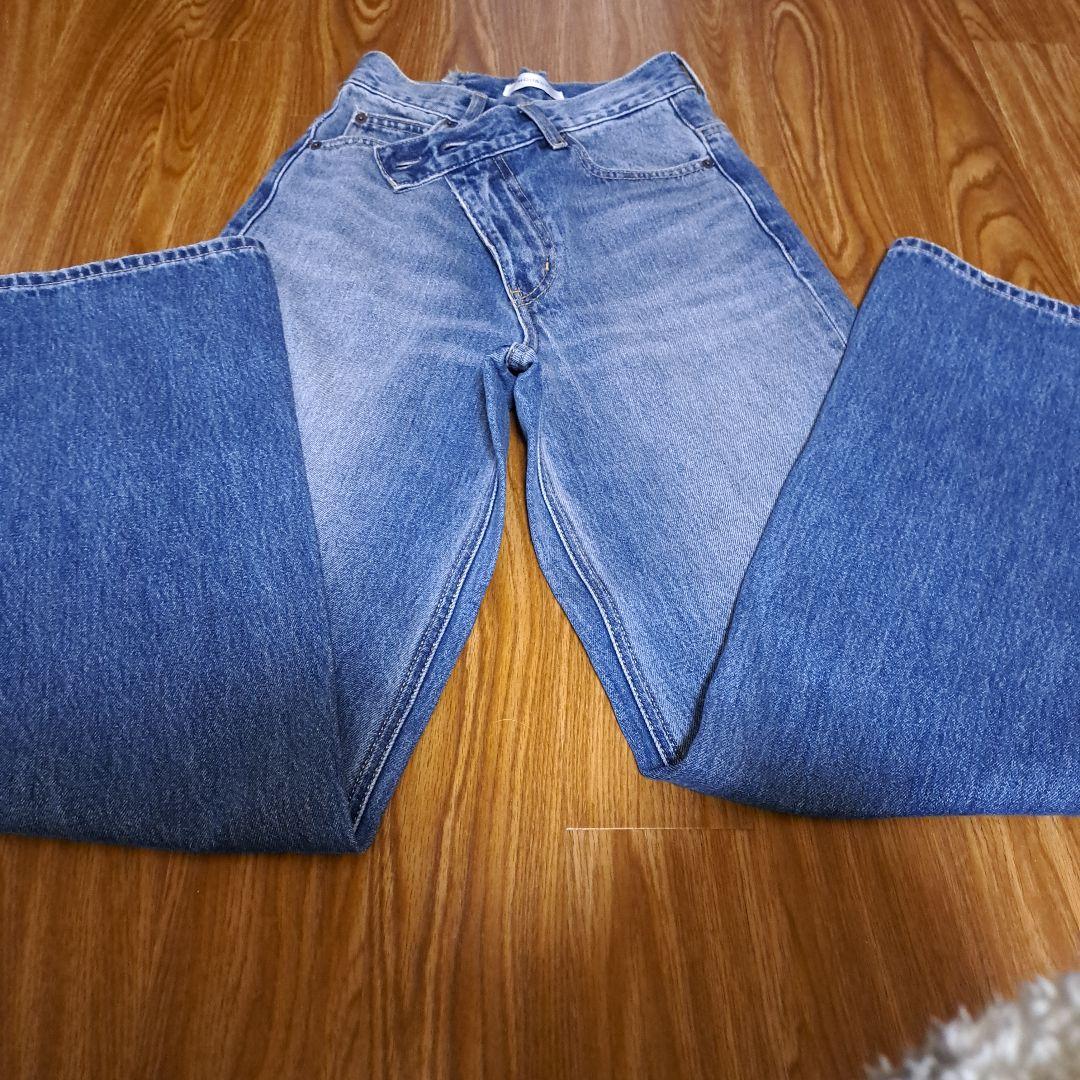 MOUSSY　クロスウエストワイドストレート