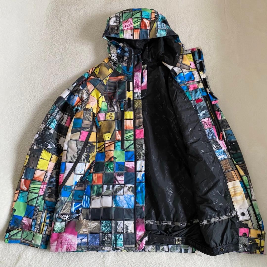 Oakley y2k スノーボードウェア　ジャケット　ピクセル　マルチカラー　M