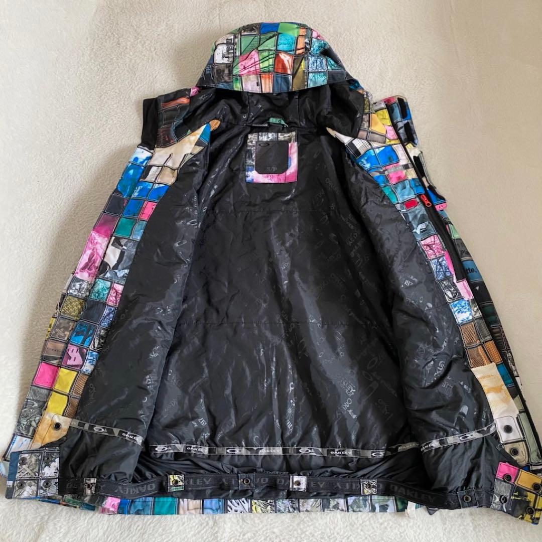 Oakley y2k スノーボードウェア　ジャケット　ピクセル　マルチカラー　M